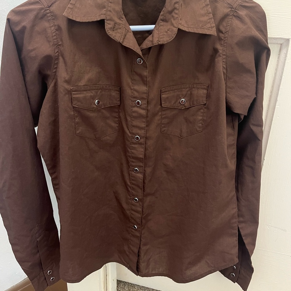 Wrangler Brown Snap-Up Shirt